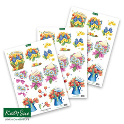 Katy Sue Designs 3D-kuvat Birthday Flower