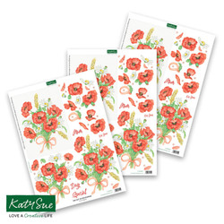 Katy Sue Designs 3D-kuvat Corn Poppies