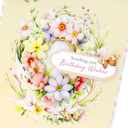 Katy Sue Designs 3D-kuvat Floral Basket & Wreath