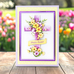 Katy Sue Designs 3D-kuvat Lilac Floral Cross