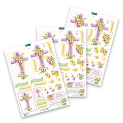 Katy Sue Designs 3D-kuvat Lilac Floral Cross