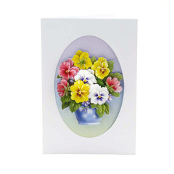 Katy Sue Designs 3D-kuvat Pot of Flowers