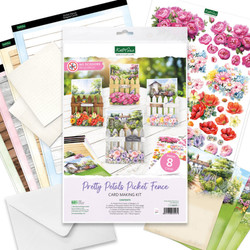 Katy Sue Designs Pretty Petals Picket Fence Card Making Kit -setti