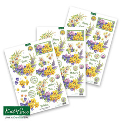 Katy Sue Designs 3D-kuvat Spring Flowers