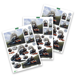 Katy Sue Designs 3D-kuvat Steam Train