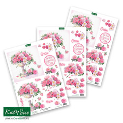 Katy Sue Designs 3D-kuvat Tumbling Roses