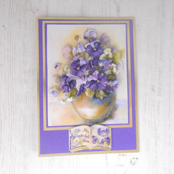 Katy Sue Designs 3D-kuvat Vases of Pansies
