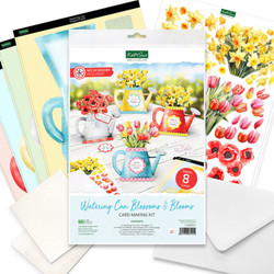 Katy Sue Designs Watering Can Blossoms and Blooms Card Making Kit -setti