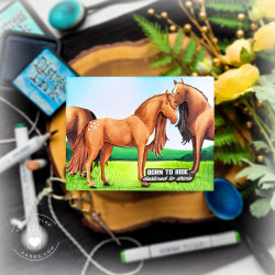 Honey Bee Stamps stanssi Lovely Layers: Horse