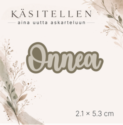 Käsitellen stanssi Onnea