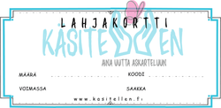 Lahjakortti, 20 - 300 €