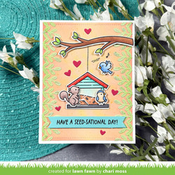 Lawn Fawn leimasin Backyard Bird Feeder Add-On