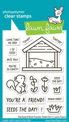 Lawn Fawn leimasin Backyard Bird Feeder Add-On