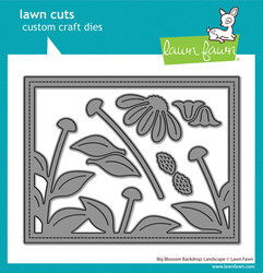 Lawn Fawn stanssi Big Blossom Backdrop: Landscape