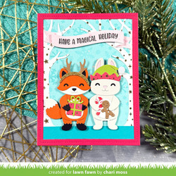Lawn Fawn stanssi Build-A-Critter Christmas Accessories