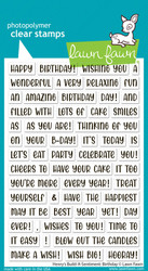 Lawn Fawn leimasin Henry's Build-A-Sentiment Birthday