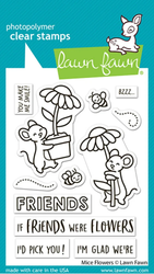 Lawn Fawn leimasin Mice Flowers