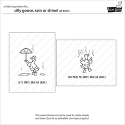 Lawn Fawn leimasin Silly Goose, Rain or Shine