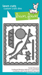 Lawn Fawn stanssi Ta-Da! Diorama! Scalloped Window Add-On