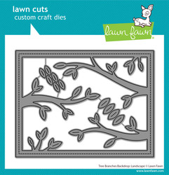 Lawn Fawn stanssi Tree Branches Backdrop, Landscape