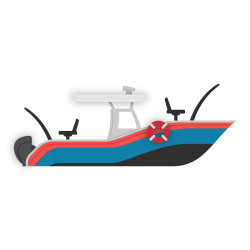 Honey Bee Stamps stanssi Lovely Layers: Boat