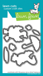 Lawn Fawn stanssi Silly Goose, Rain or Shine