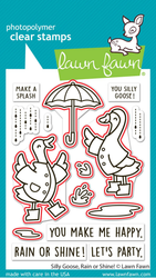 Lawn Fawn stanssi Silly Goose, Rain or Shine