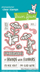 Lawn Fawn stanssi Mice Flowers