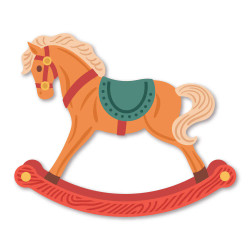 Honey Bee Stamps stanssi Lovely Layers: Old Fashioned Rocking Horse