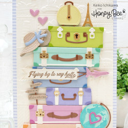 Honey Bee Stamps stanssi Lovely Layers: Small Suitcases