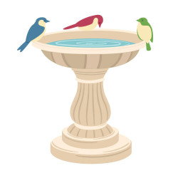 Honey Bee Stamps stanssi Lovely Layers: Bird Bath