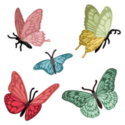 Honey Bee Stamps stanssi Lovely Layers: Butterflies