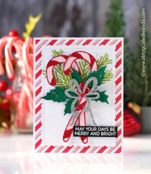 Honey Bee Stamps stanssi Lovely Layers: Candy Cane 