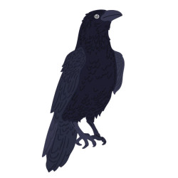 Honey Bee Stamps stanssi Lovely Layers: Crow 