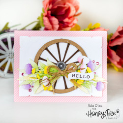Honey Bee Stamps stanssi Lovely Layers: Wagon Wheel