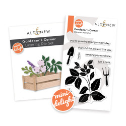 Altenew Mini Delight: Gardener's Corner -leima- ja stanssisetti