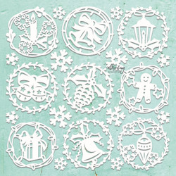 Mintay Chippies -chipboard Xmas Decors -setti