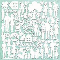 Mintay Chippies -chipboard Family -setti