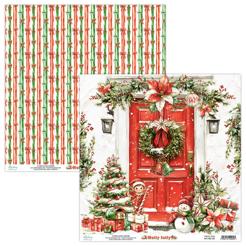 Mintay skräppipaperi Holly Jolly 02