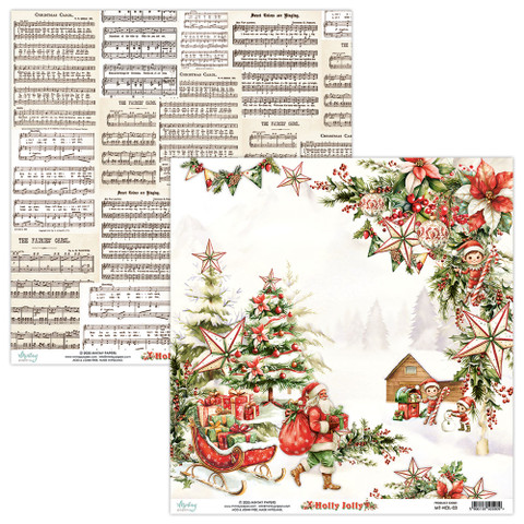 Mintay skräppipaperi Holly Jolly 03