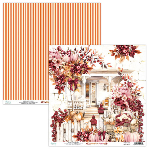 Mintay skräppipaperi Rust & Rose 01