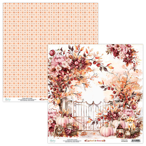 Mintay skräppipaperi Rust & Rose 03