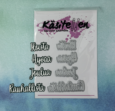 Käsitellen stanssi Joulutekstit