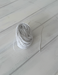 Vahattu puuvillanaru, 1 mm x 72 m, valkoinen