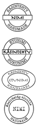 Käsitellen leimasin Käsintehty