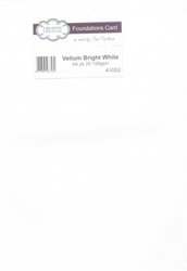 Creative Expressions Vellum -kuultopaperi Bright White, 20 arkkia, 100 g