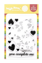 Waffle Flower leimasin Inlaid Hearts Detail 