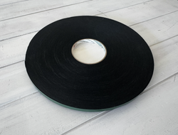 Kohoteippi, musta, 1 cm x 1.1 mm x 50 m