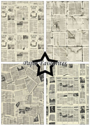 Paper Favourites Vintage Newspaper -paperipakkaus, A5, II-LAATU