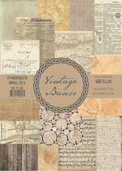 Käsitellen paperipakkaus Vintage Basics, A5